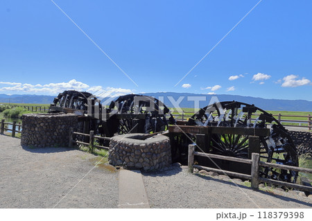 福岡県朝倉市の三連水車 福岡県朝倉市の三連水車 118379398