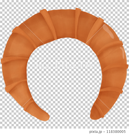 Kifli, hand drawn, transparency illustration. 118380005