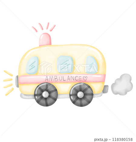 electric car with cute robot 118380158