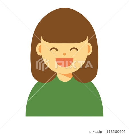 笑顔の女性のアイコン 118380403