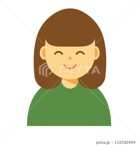 笑顔の女性のイラスト 118380404