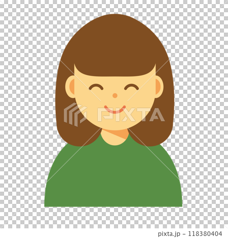 Illustration of a smiling woman Illustration of a smiling woman 118380404