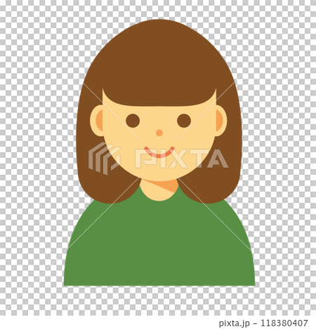 Illustration of a smiling woman Illustration of a smiling woman 118380407