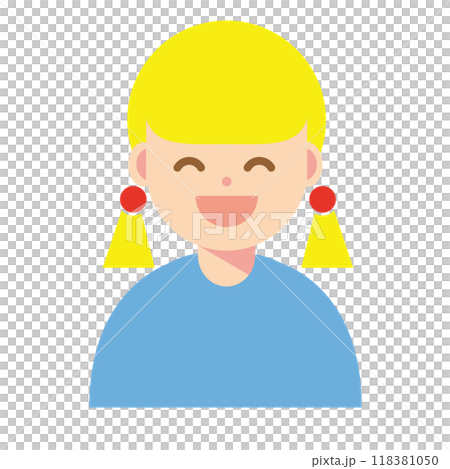 Smile woman icon 118381050