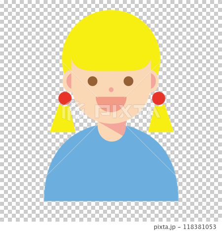 Illustration of a smiling woman 118381053