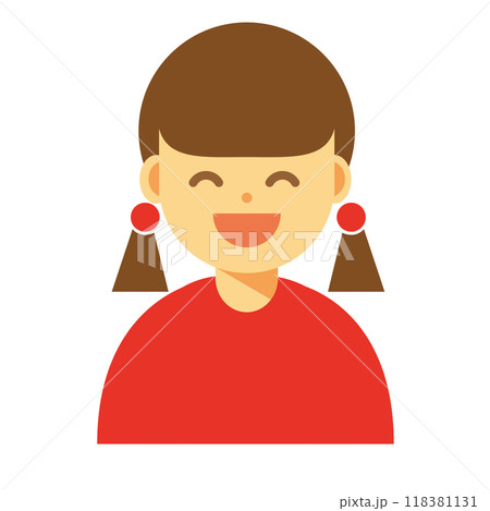 笑顔の女性のアイコン 118381131