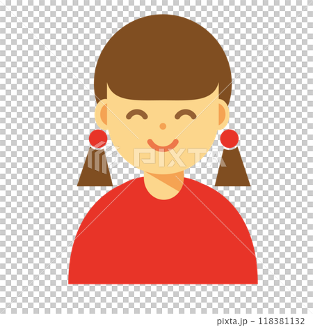 笑顔の女性のイラスト 118381132