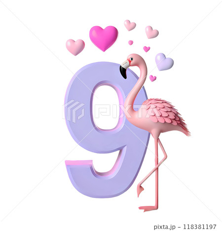3D number nine  118381197