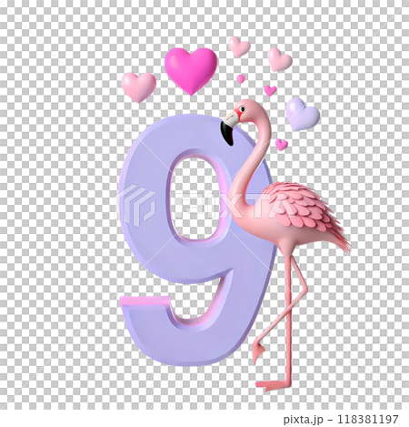 3D number nine  118381197