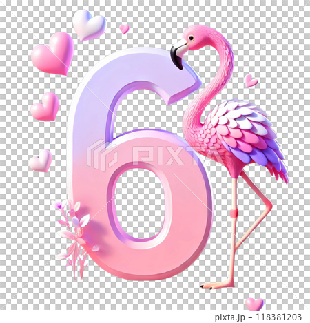 3D number six 118381203