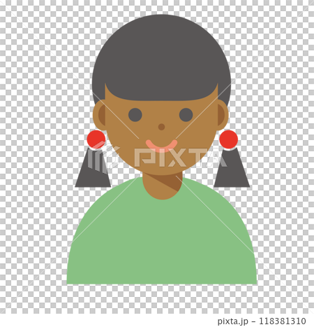 Illustration of a smiling woman Illustration of a smiling woman 118381310