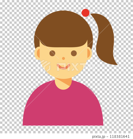笑顔の女性のイラスト 118381641