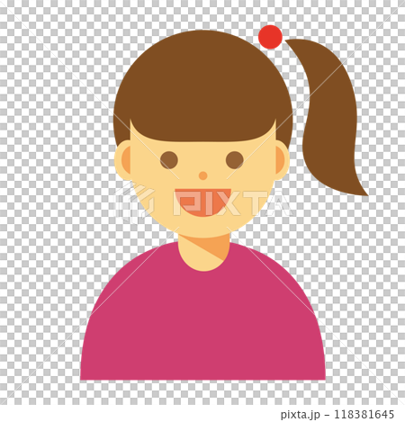 Illustration of a smiling woman Illustration of a smiling woman 118381645