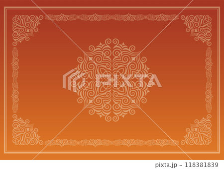 Classic, elegant and gorgeous decorative frame, gradient orange Classic, elegant and gorgeous decorative frame, gradient orange 118381839