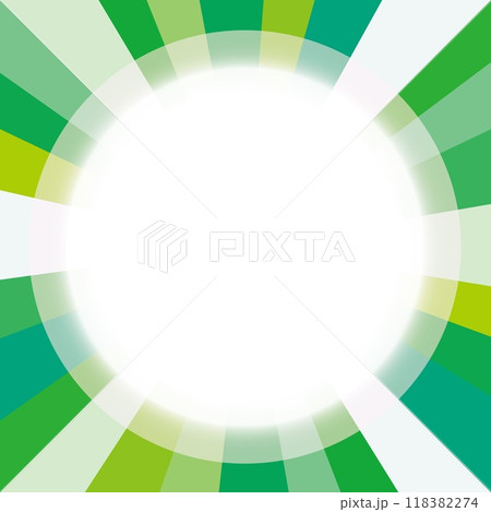 フレーム　ホワイトスペース　幾何学模様　グリーン 118382274