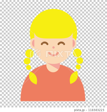 Illustration of a smiling woman 118383223