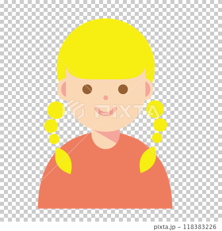 笑顔の女性のイラスト 笑顔の女性のイラスト 118383226