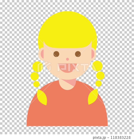 笑顔の女性のイラスト 118383228