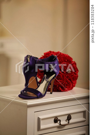 Beautiful and very stylish and fashionable high heeled woman shoes for party, wedding and other fashion occasion 118383284