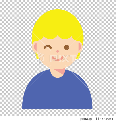 Illustration of a woman winking 118383964