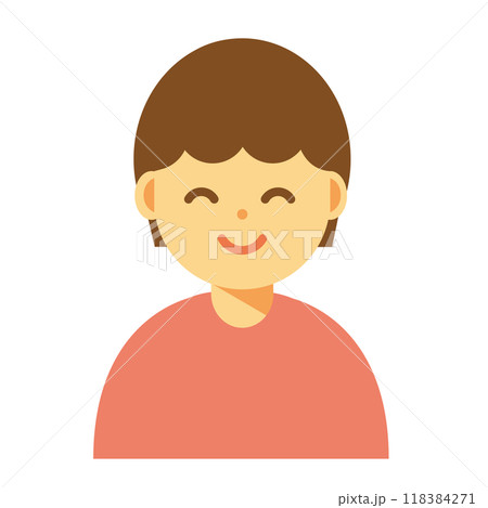 笑顔の女性のイラスト 118384271