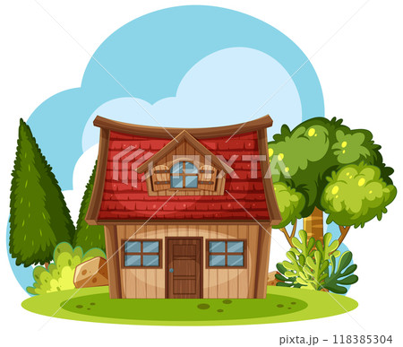 Charming Cottage in Lush Forest 118385304