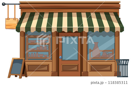 Charming Small Storefront Illustration Charming Small Storefront Illustration 118385311
