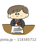 書類を書く男性 118385712