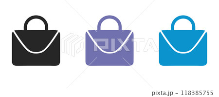 briefcase icon flat style. briefcase line icon vector briefcase icon flat style. briefcase line icon vector 118385755
