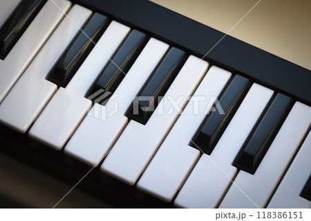 Synthesizer keys close up Synthesizer keys close up 118386151