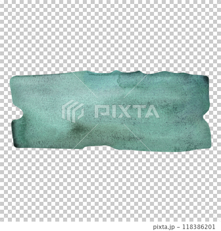 Turquoise, green, emerald, salty sea water with waves. Ocean. North Sea. Landscape fragment for illustration background design. Isolated watercolor illustration. 118386201