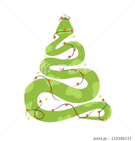 Snake symbol of the year 2025. Chinese New Year. Holiday. Vector illustration. Snake symbol of the year 2025. Chinese New Year. Holiday. Vector illustration. 118386231