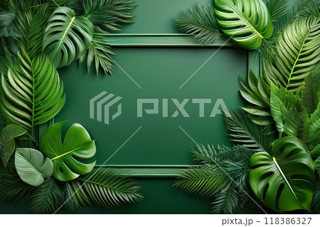 緑の葉のある背景 緑の葉のある背景 118386327