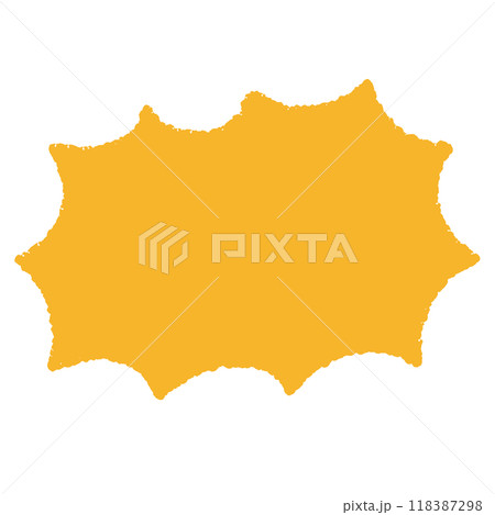 オレンジ色の激しい口調のフキダシ 118387298