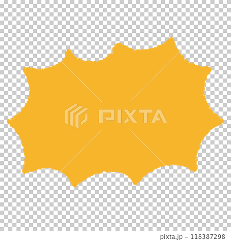 Orange speech bubble with intense tone 118387298