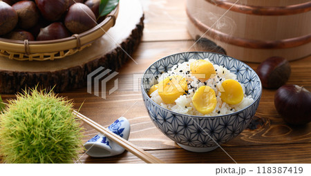 秋の味覚 栗ご飯 秋の味覚 栗ご飯 118387419