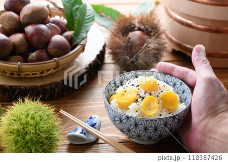 秋の味覚 栗ご飯 秋の味覚 栗ご飯 118387426