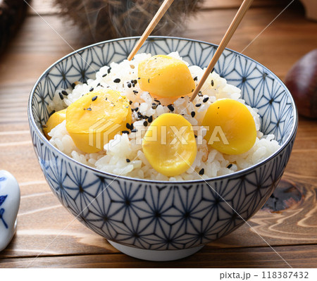 秋の味覚 栗ご飯 秋の味覚 栗ご飯 118387432