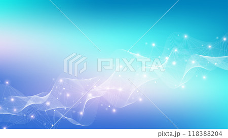 Plexus abstract digital background. Digital network connection banner design template in the global business concept. Big data visualization. Internet technology 118388204