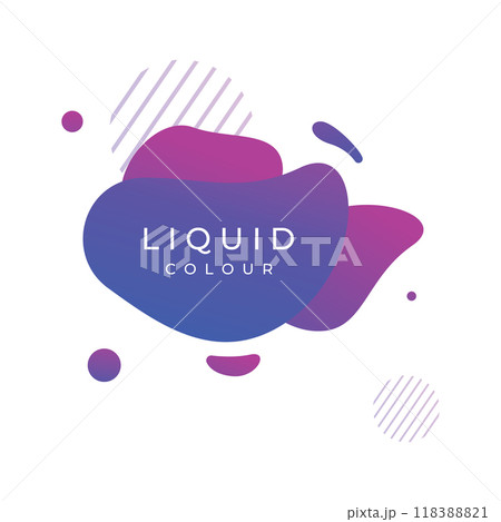 Creative design logo template abstract modern colorful geometric fluid splash element. Logos for businesses, banners, labels, posters and placards. 118388821