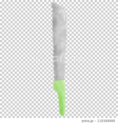 knife, hand drawn, transparency illustration.	 118388980
