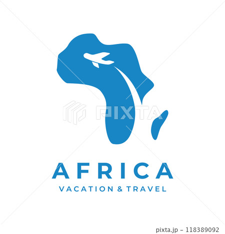 Abstract African continent map logo template design, africa travel and tours. With vector design concept. 118389092