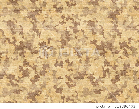 Linen background with camouflage pattern of beige and light brown color. Horizontal or vertical backdrop in camo style with natural canvas texture. Copy space for text Linen background with camouflage pattern of beige and light brown color. Horizontal or vertical backdrop in camo style with natural canvas texture. Copy space for text 118390473
