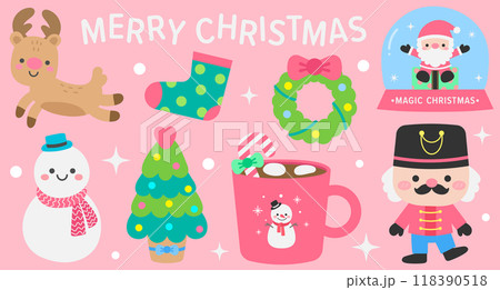 Merry Christmas Party Cute Elements 118390518