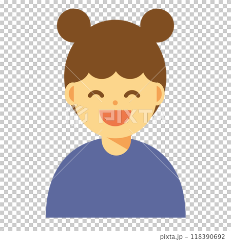 Smile woman icon 118390692