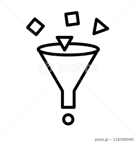 濾過しているロートのアイコン。 118390840