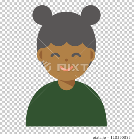 笑顔の女性のイラスト 118390855