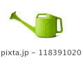 Green watering can isolated on white background. 118391020