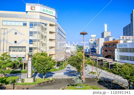 彦根市、彦根駅から眺める市街地風景 彦根市、彦根駅から眺める市街地風景 118391341