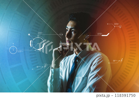 格好いい男性ポートレート 118391750